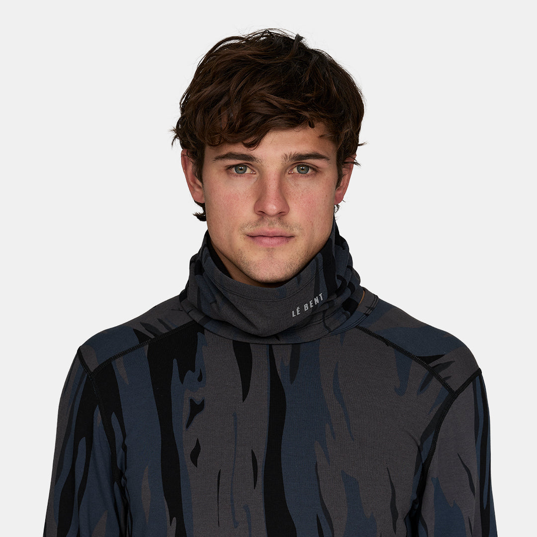 Heavyweight Grid Fleece Merino Neck Gaiter