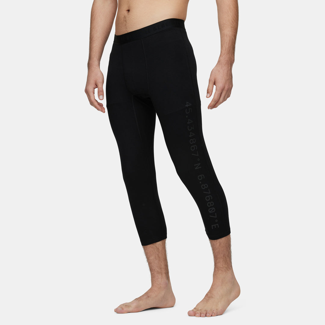 Mens Merino Core Midweight 3/4 Base Layer Bottom