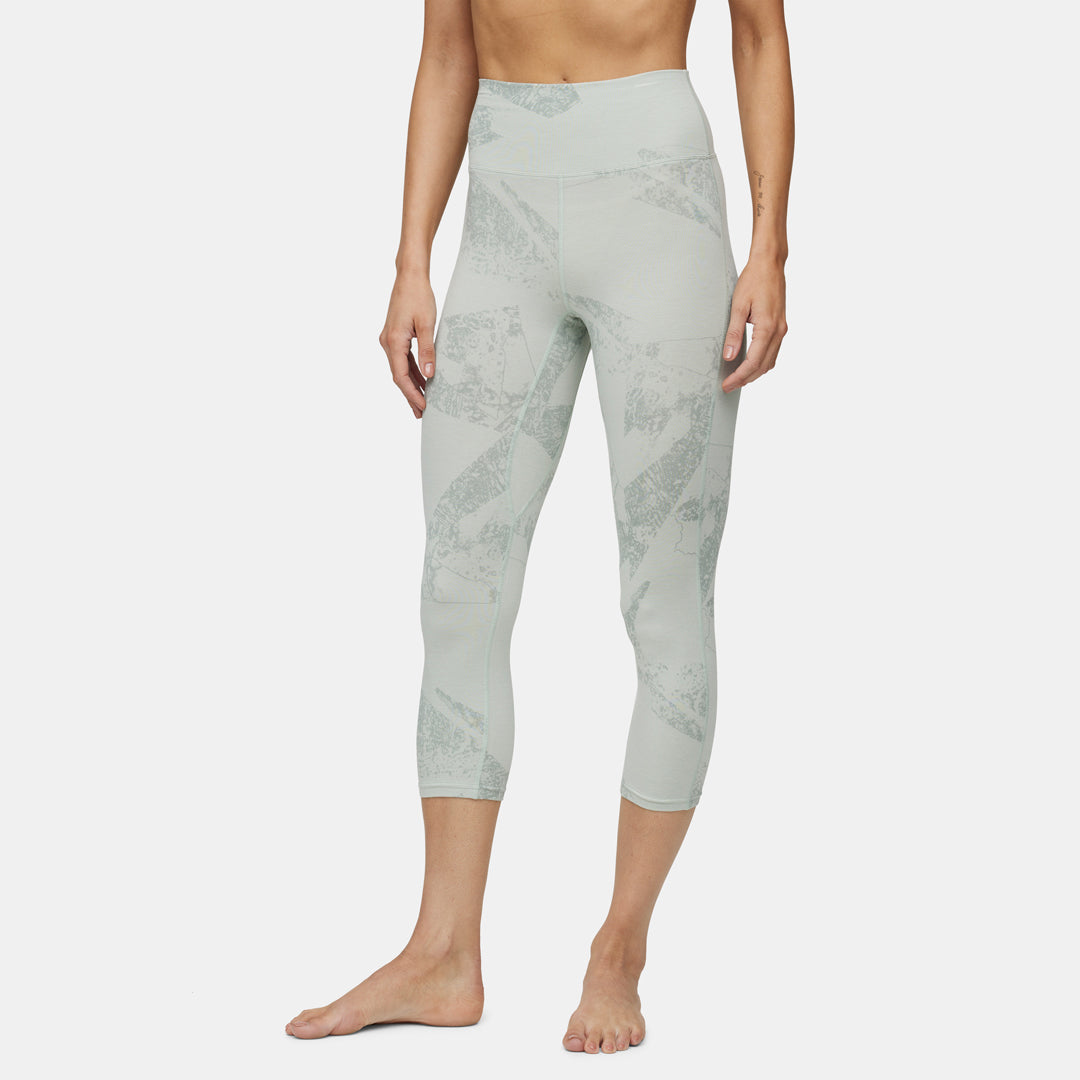 Womens Merino Fractal Midweight 3/4 Base Layer Bottom