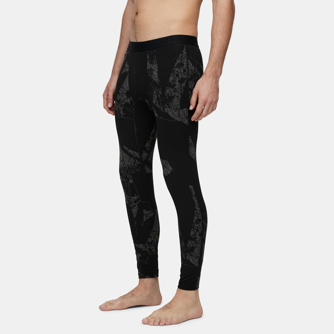 Mens Merino Fractal Lightweight Base Layer Bottom