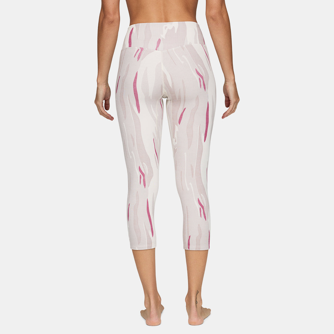 Womens Merino Heavyweight Grid Fleece 3/4 Base Layer Bottom