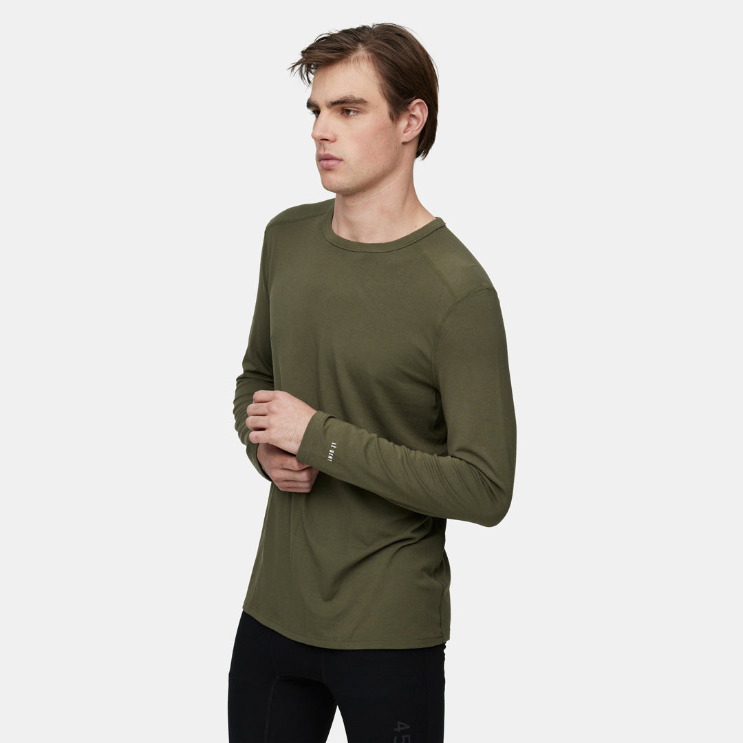 Mens Merino Midweight Base Layer Crew