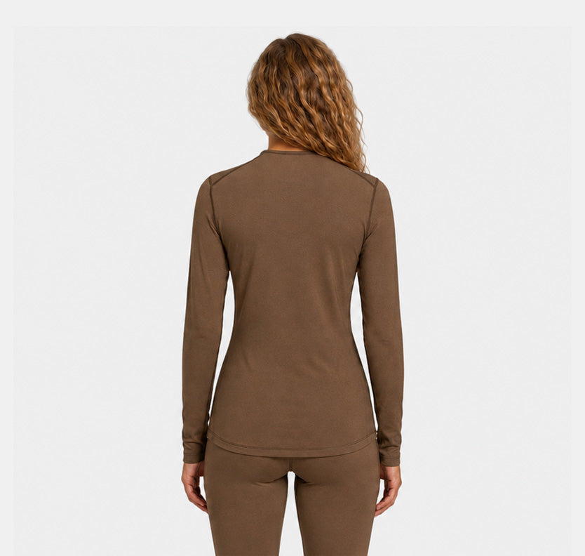 Womens Merino Midweight Base Layer Crew