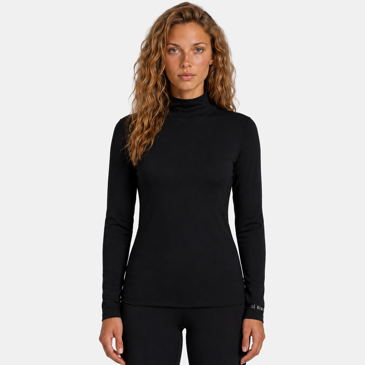 Womens Merino Midweight Mock Neck Crew