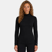 Womens Merino Midweight Mock Neck Crew