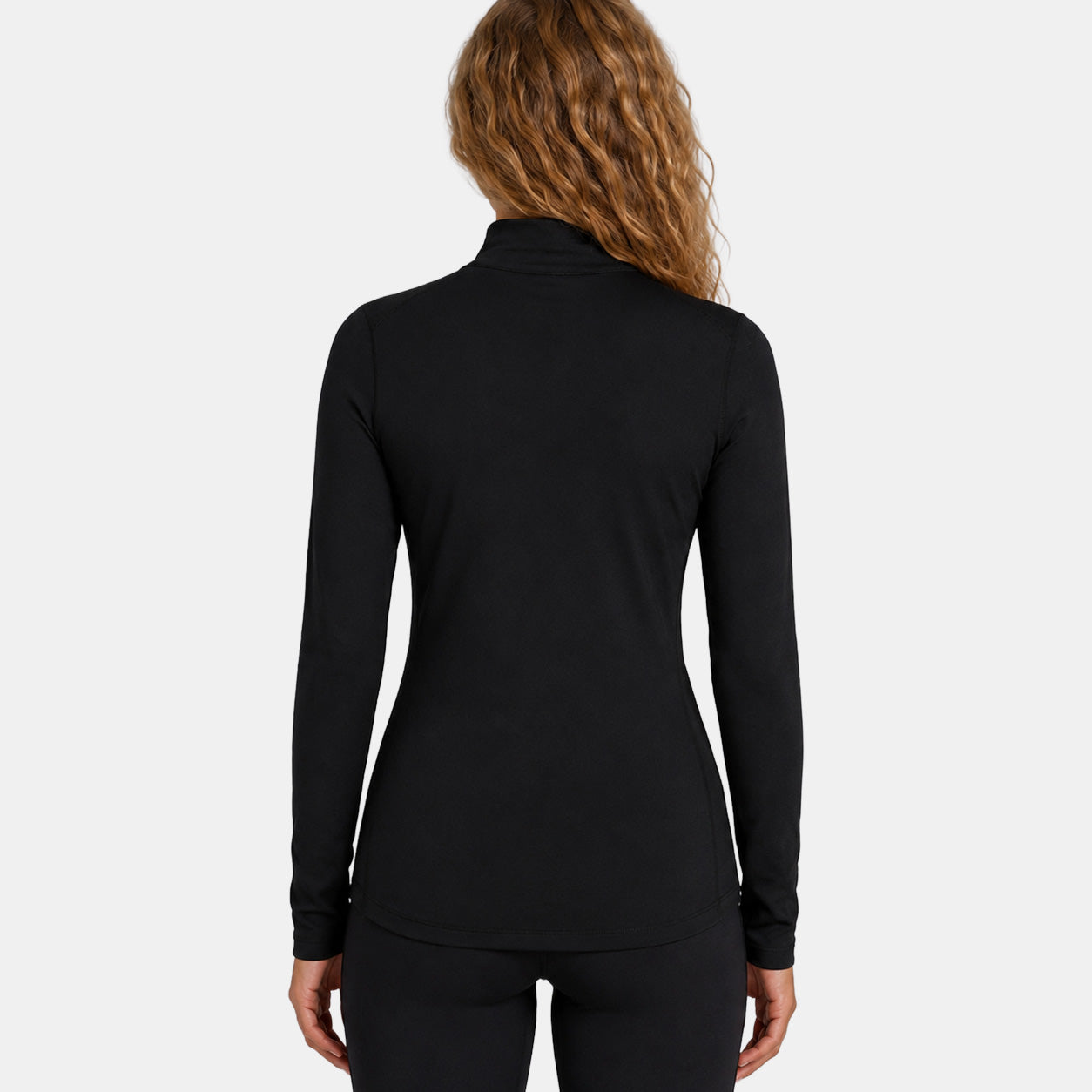 Womens Merino Midweight Mock Neck Crew