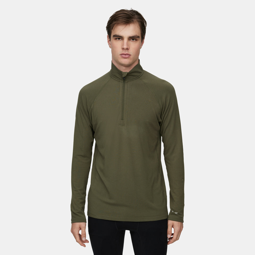 Mens Merino Midweight Base Layer 1/4 Zip
