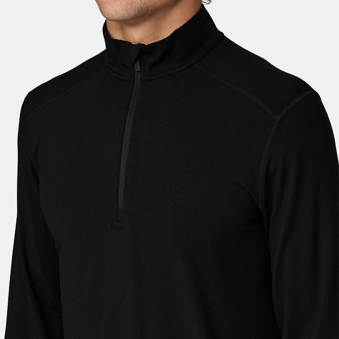 Mens Merino Midweight Base Layer 1/4 Zip