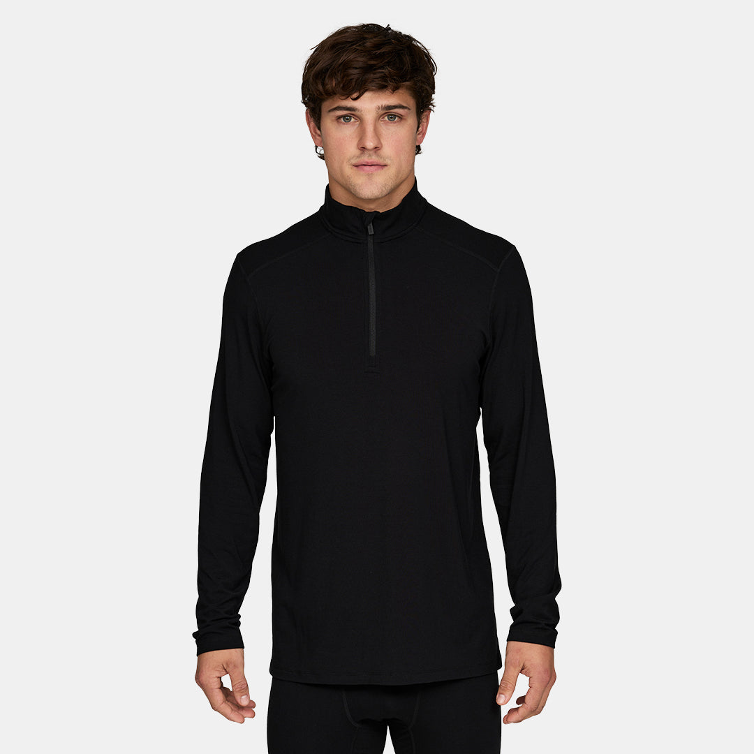 Mens Merino Midweight Base Layer 1/4 Zip