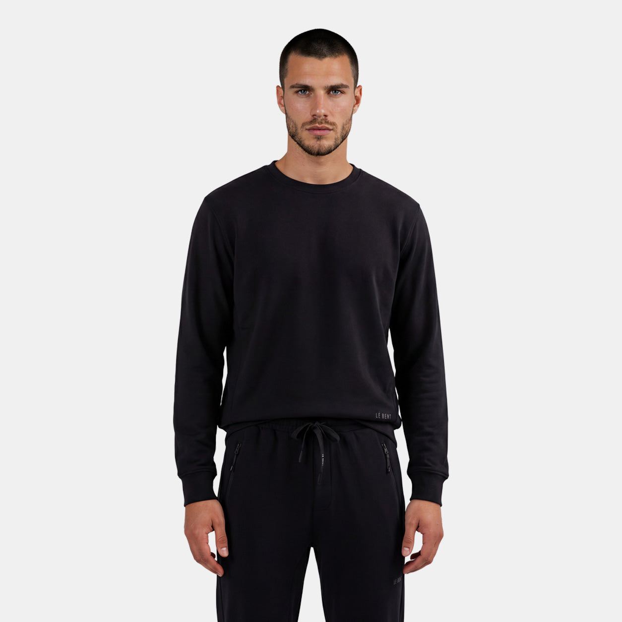 Mens Merino Heavyweight Grid Fleece Sweater