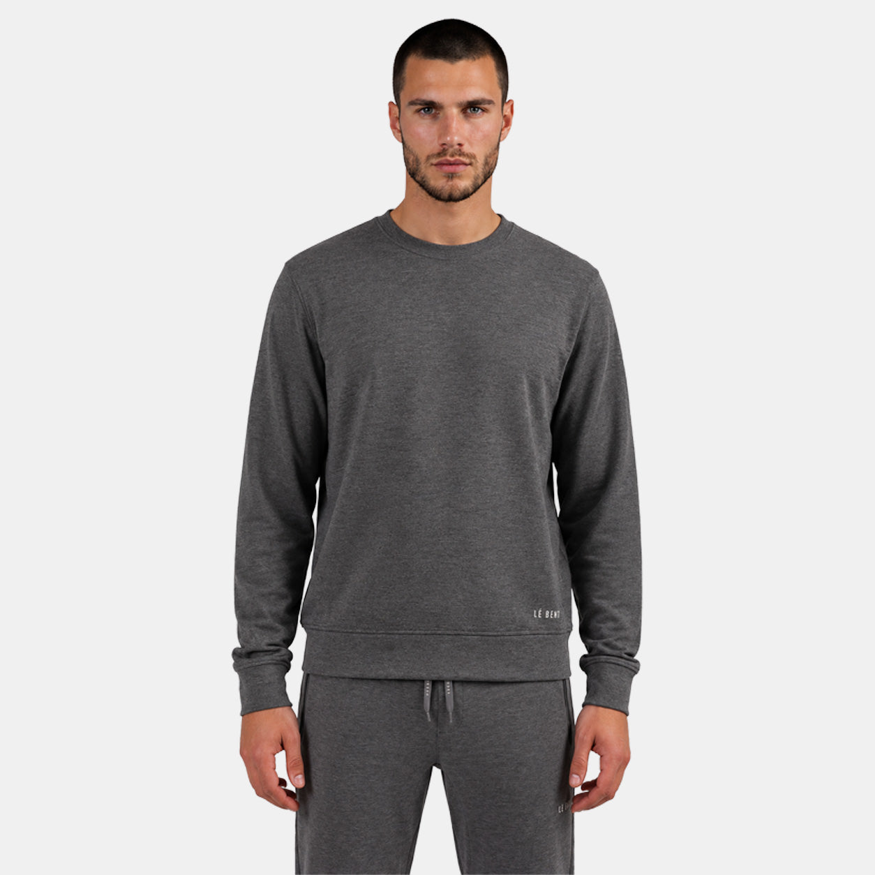 Mens Merino Heavyweight Grid Fleece Sweater