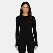 Womens Merino Heavyweight Grid Fleece Base Layer Crew