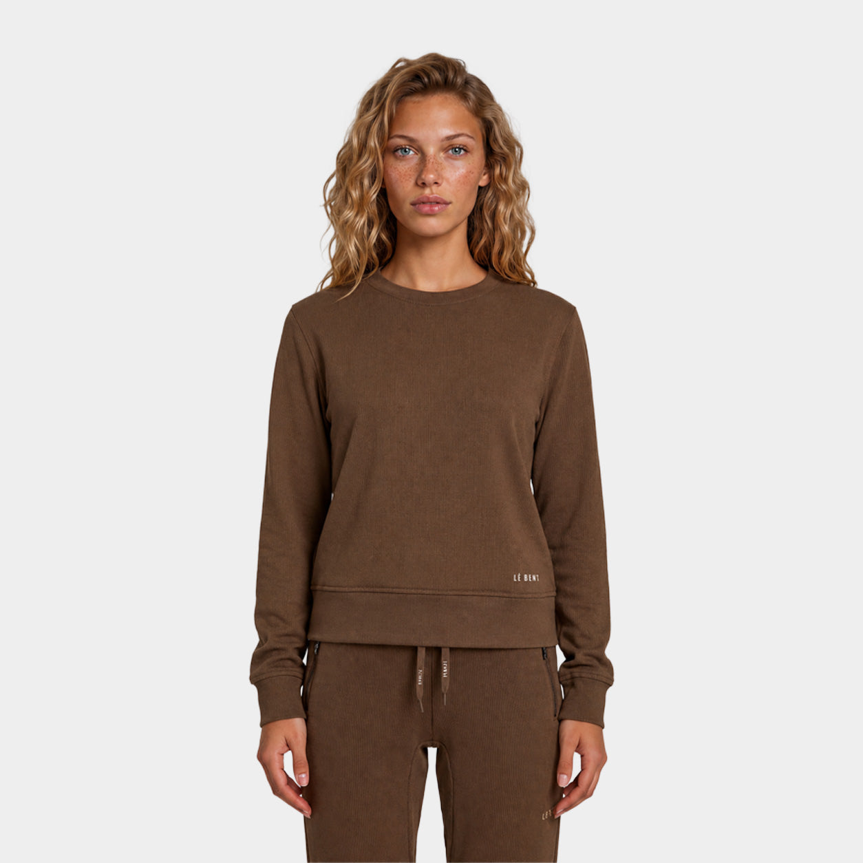 Womens Merino Heavyweight Grid Fleece Sweater