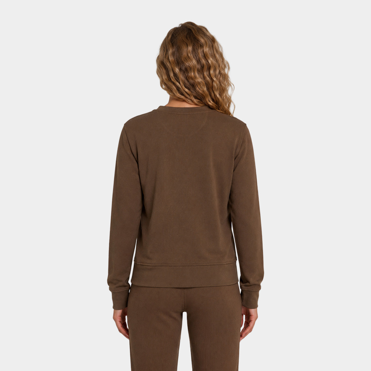 Womens Merino Heavyweight Grid Fleece Sweater