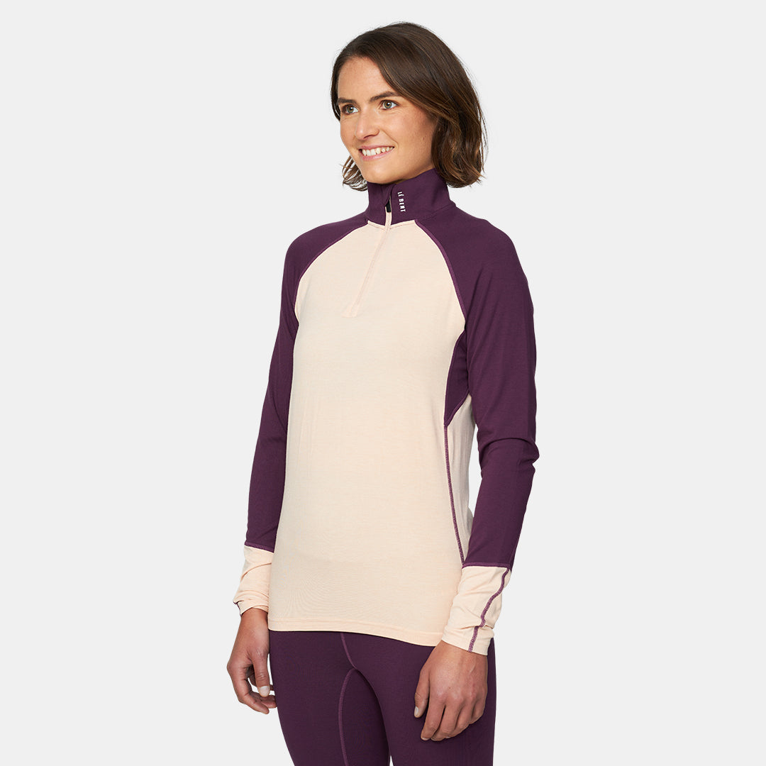 Womens Merino Midweight Base Layer 1/4 Zip