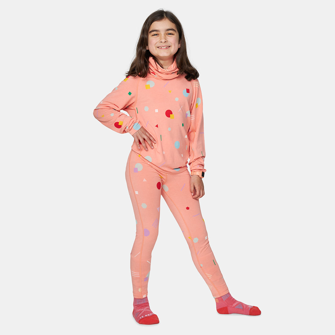 Kids Confetti Midweight Base Layer Raglan