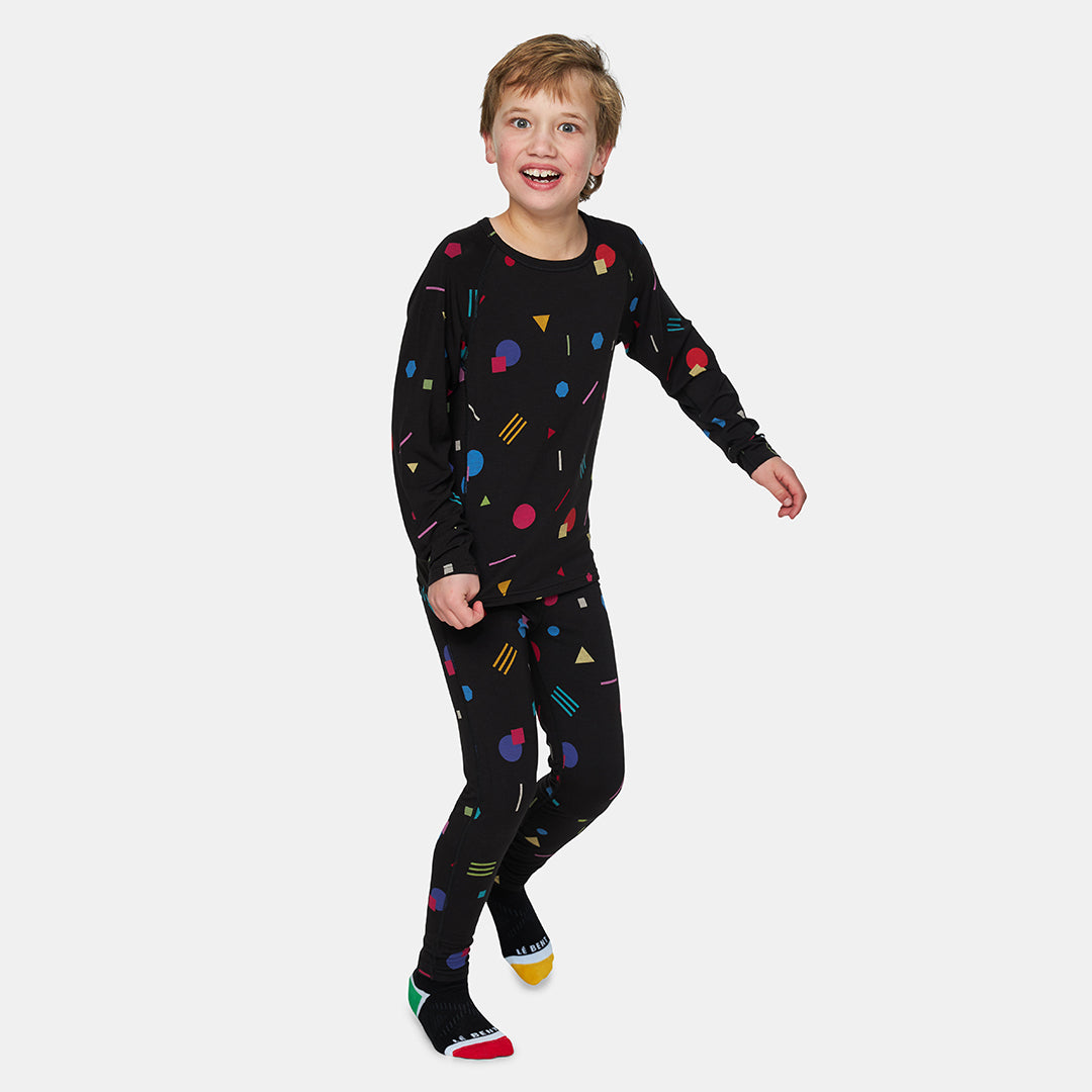 Kids Confetti Midweight Base Layer Raglan