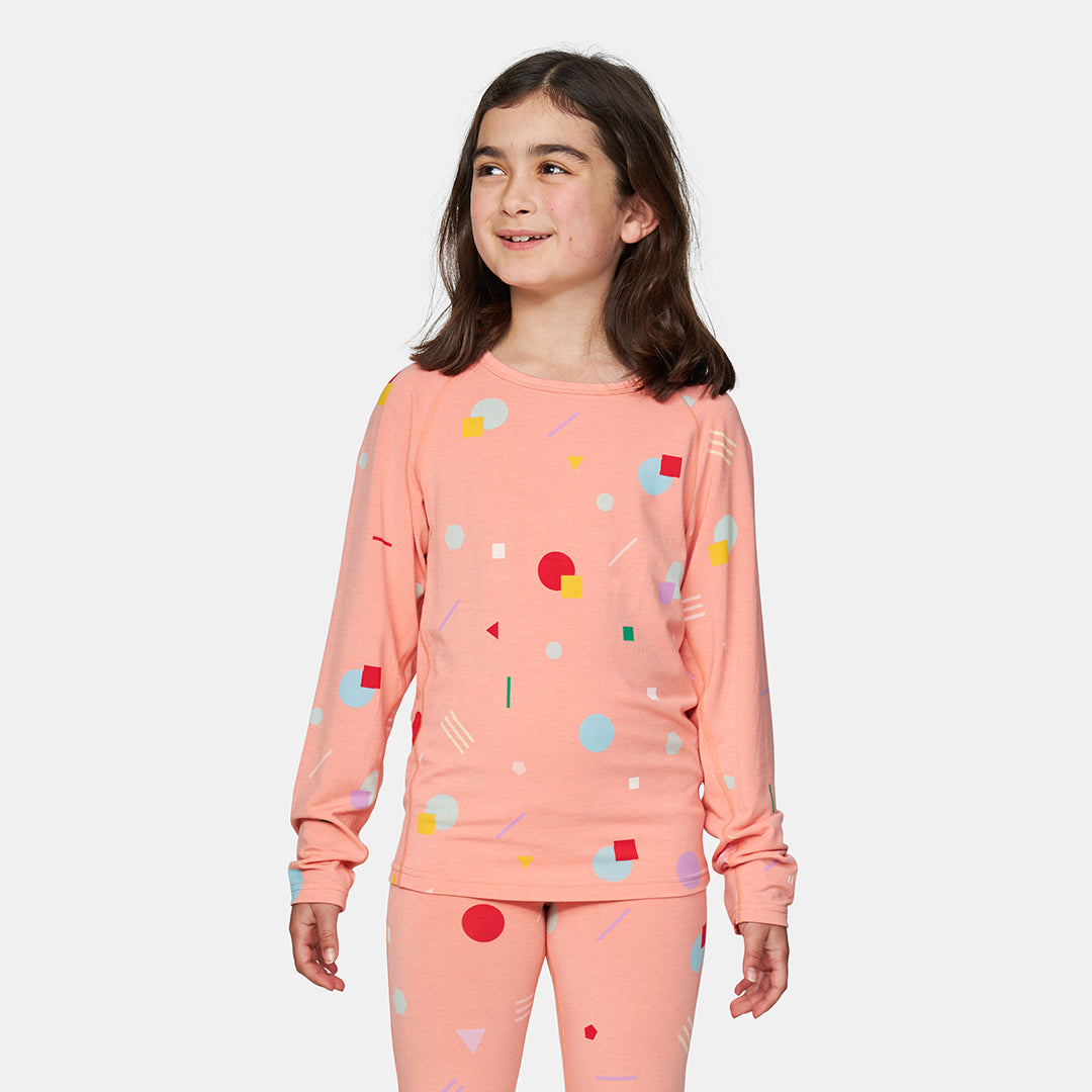 Kids Confetti Midweight Base Layer Raglan