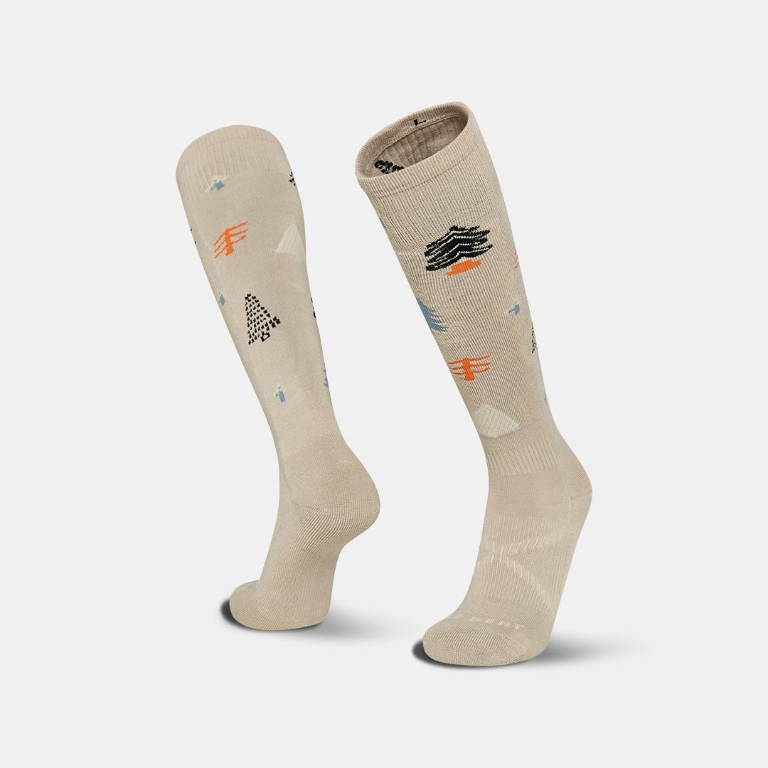 Light Cushion Merino Forest Snow Sock