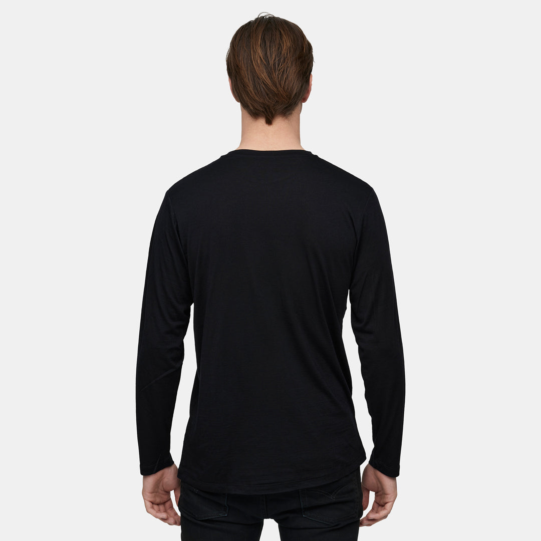Mens Merino Ultralight Logo LS Tee