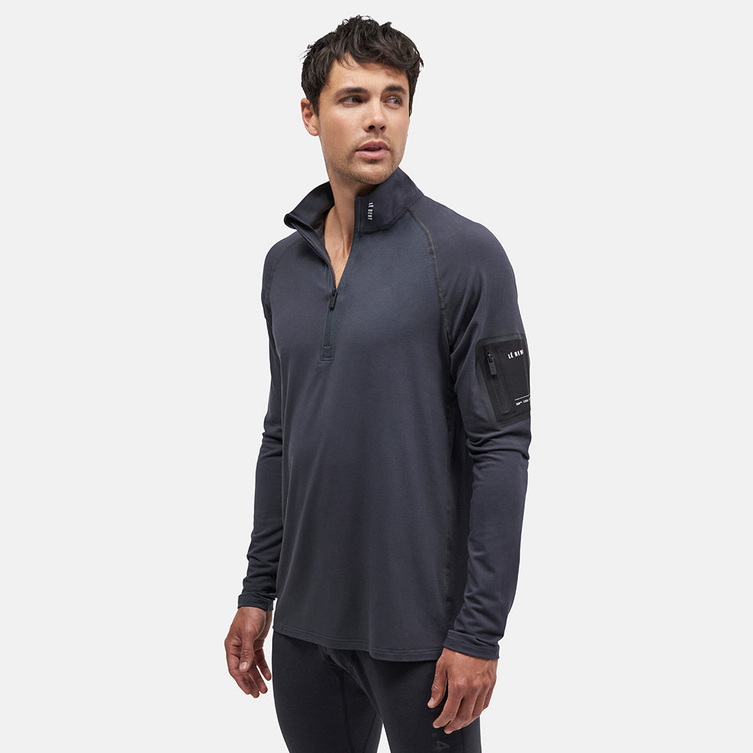 Mens Merino Core Midweight 1/4 Zip Base Layer